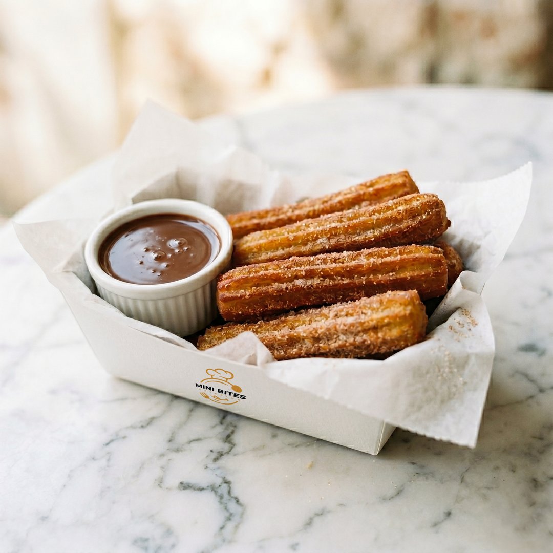 Churros with chocolate dipping sauce