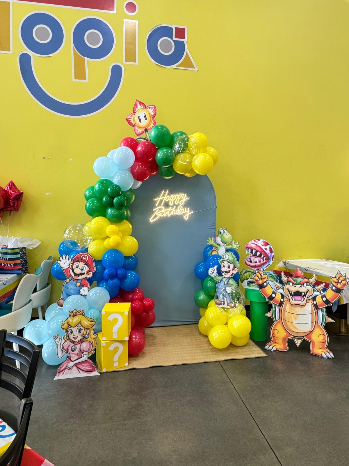 Mario Bros birthday party decoration